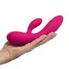 FeelzToys - Lea Rubine Red - wibrator z króliczkiem w eleganckim opakowaniu. Dwa, niezależne silniki