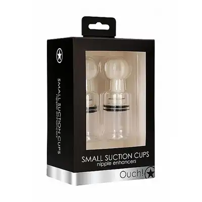 Ouch! - Small Suction Cups - Transparent - mocne przyssawki do sutków. Transparentne 