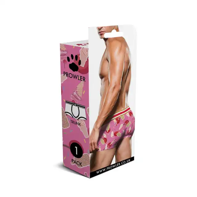 Prowler - Ice Cream XL Boxershort. Bokserki męskie z dwuznacznym wzorem w lody i wiśnie. Satynowe wykończenie. 