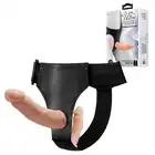 Baile - Double Dildos Strap On. Strap on z podwójnym dildo, zapewniający dogłębną stymulacje partnerów w tym samym czasie.