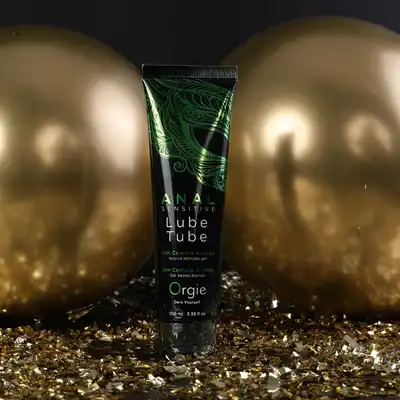 Orgie! - Lube Tube Anal Sensitive 100ml. Hybrydowy lubrykant analny dla specjalnie wrażliwych miejsc intymnych. Wzbogacony hialuronianem sodu i ekstraktem z iskry azjatyckiej