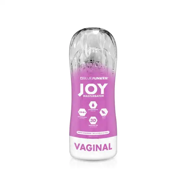 Blue Junker - Masturbator Vaginal. Klasyczny masturbator w kubeczku. Kształt mięciutkiej waginy