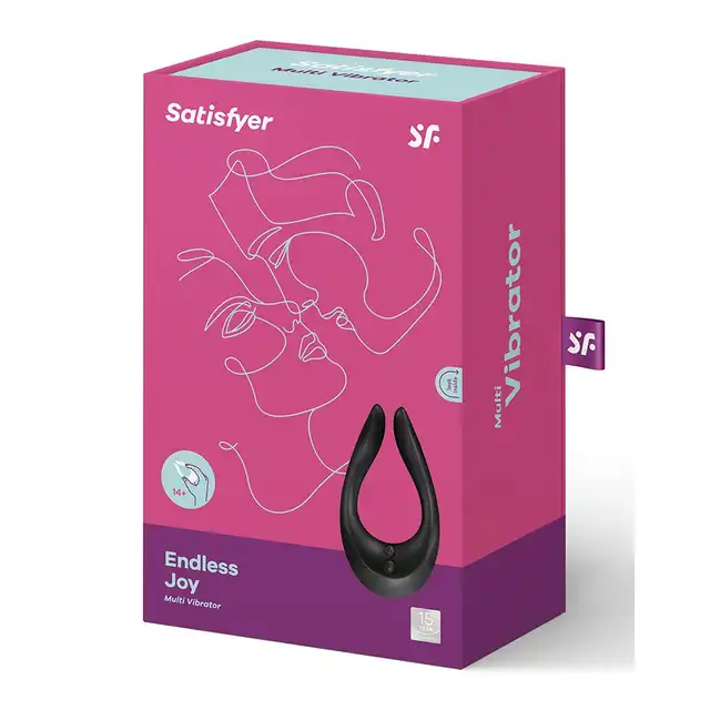 Satisfyer - Endless Joy Black Multivibrator - wielofunkcyjny wibrator dla par. Trzy osobne silniki, 100 funkcji wibracji 