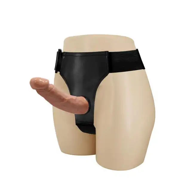 Baile - Double Dildos Strap On. Strap on z podwójnym dildo, zapewniający dogłębną stymulacje partnerów w tym samym czasie.