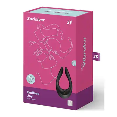 Satisfyer - Endless Joy Black Multivibrator - wielofunkcyjny wibrator dla par. Trzy osobne silniki, 100 funkcji wibracji 