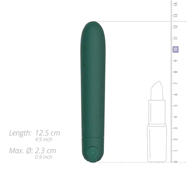 Glov - Saga Bullet Vibrator. Ekologiczny mini wibrator wykonany z recyklingowanego ABSu. Klasyczny kształt w eko wydaniu