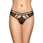 SoftLine - G-String 2490 S/M Black. Stringi z transparentnej siateczki, które w seksowny sposób podkreślą. Zaprezentuj się seksi przez swoim partnerem