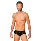 Obsessive - Azmeron Jockstrap L/XL - męska bielizna w klasycznej czerni z seksownie otwartym tyłem 