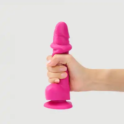 SLIDING SKIN REALISTIC DILDO FUCHSIA L