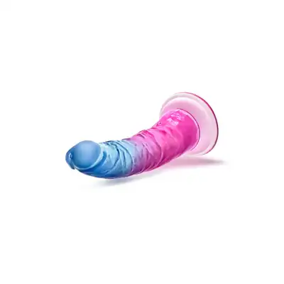 bYours by Blush - Beautiful Sky 7inch - Kolorowe żelowe dildo z mocną przyssawką. 19 cm długości, 3,8 cm średnicy!