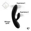 FeelzToys - Lea Black Glitter - luksusowy wibrator. Perfekcyjna stymulacja dzięki dwóm niezależnie sterowanym silnikom 