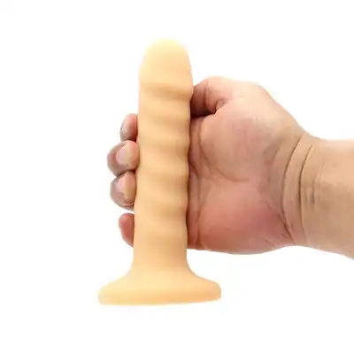 Kiotos Cox - Flesh 040 Silicone. Silikonowe dildo 18cm o żebrowanej powierzchni. Ultra mocna przyssawka. 
