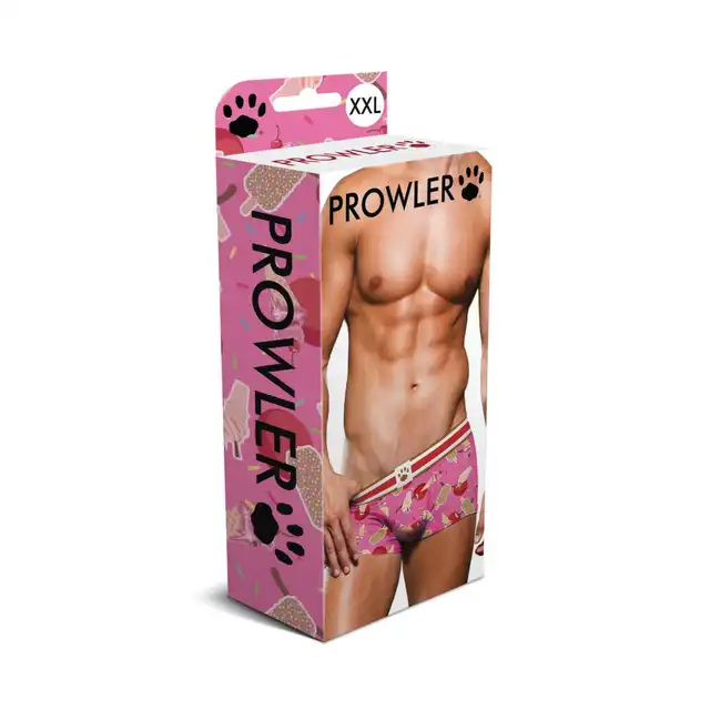 Prowler - Ice Cream XL Boxershort. Bokserki męskie z dwuznacznym wzorem w lody i wiśnie. Satynowe wykończenie. 