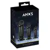 Anos - Butt Plug Training Kit. Zestaw trzech czarnych wtyczek analnych w kształcie penisów. Stopniuj swoje analne doświadczenie tak jak lubisz