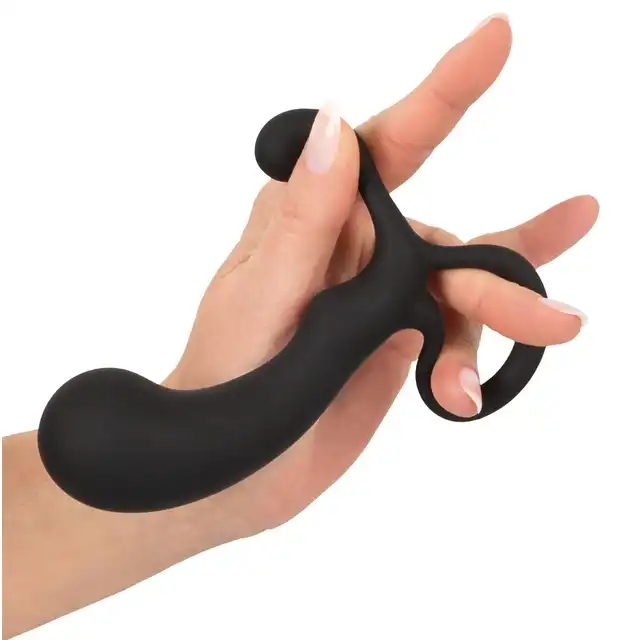Rebel - 3 Piece Prostate Plug Set. Zestaw trzech czarnych wtyczek analnych, o kształcie idealnie stymulującym prostatę