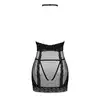 Obsessive - Lacrisia Chemise XS/S. Czarna koszulka z chokerem. Idealna koszulka dla delikatnych kobiet z pazurem