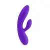 FeelzToys - Lea Purple Glitter - wibrator z króliczkiem do perfekcyjnej stymulacji. Dwa silniki sterowane niezależnie 