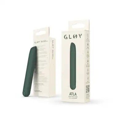 Glov - Atla Bullet Vibrator. Ekologiczny mini wibrator wykonany z recyklingowanego ABSu. Zwężająca końcówka do punktowej stymulacji. Idealny kolor dla każdej eko kobiety.