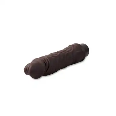 DR. SKIN SILICONE DR. DAVID 8 INCH VIBRATING DILDO BROWN