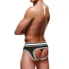 Prowler - Open Briefs Black&amp;White XL. Modne męskie slipy z seksownym wycięciem na pośladki, czarno-białe  