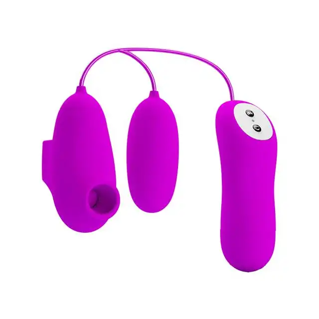 Pretty Love - Suction&amp;Vibro Bullets. Mini jajeczko z funkcjami wibracji i wieloma trybami ssania. Wyjątkowa stymulacja łechtaczki i sutków