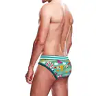 Prowler - Beach XL  Briefs. Slipy męskie o satynowym wykończeniu z wzorem inspirowanym plażowaniem 