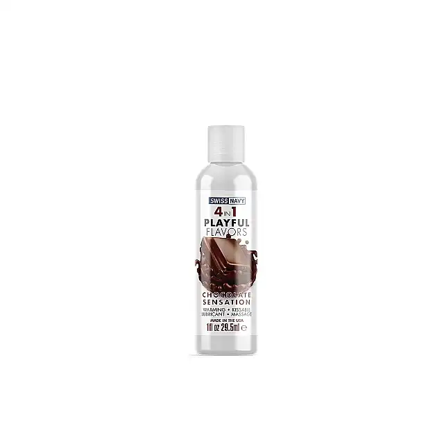 Swiss Navy - 4in1 Chocolate 29,5ml - dodaj smaku swoim erotycznym zabawom. Lubrykant smakowy na bazie wody