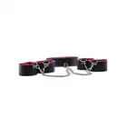 Ouch! - Reversible Collar With Wrist&amp;Ankle - dwustronna obroża i kajdanki na ręce i kostki. Zmysłowa sesja BDSM 