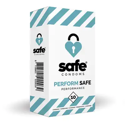 Safe - Performance. Lateksowe prezerwatywy zmniejszająca wrażliwość penisa i opóźniające wytrysk. 