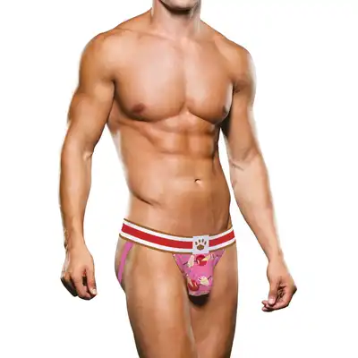 Prowler - Ice Cream XL Jock Briefs. Slipy z odsłoniętymi pośladkami i jockstrapami. Dwuznaczny nadruk wiśni i lodów 