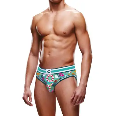 Prowler - Beach XL Open Briefs. Slipy męskie z seksownym wycięciem na pośladki i modnym designem