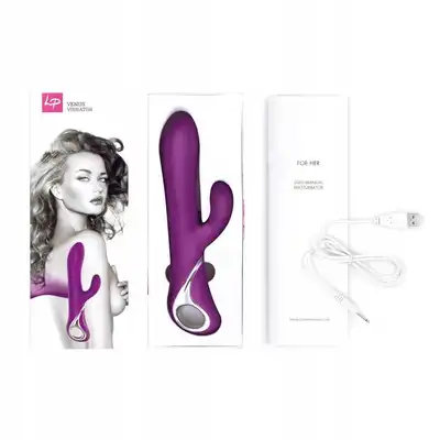 Lovers Premium - Venus Purple. Stylowy wibrator z króliczkiem jakości premium, jednoczesna stymulacja punktu G i łechtaczki