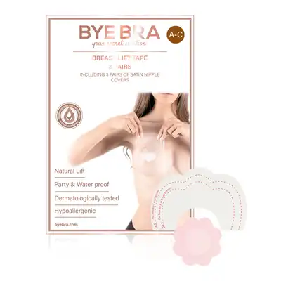 Bye Bra  - Breast Lift &amp; A-C - taśmy liftingujące do biustu oraz nasutniki. Pożegnaj się z biustonoszem! 