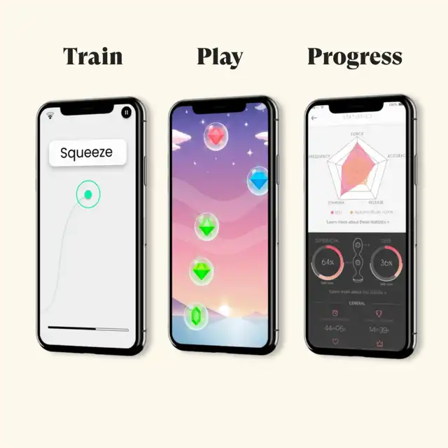 Perifit - App Controlled Pelvic Floor Trainer Pink. Erotyczny trener mięśni dna miednicy. Innowacyjny system do treningu mięśni kegla za pomocą którego sterujesz aplikacjami!