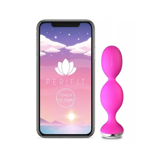 Perifit - App Controlled Pelvic Floor Trainer Pink. Erotyczny trener mięśni dna miednicy. Innowacyjny system do treningu mięśni kegla za pomocą którego sterujesz aplikacjami!