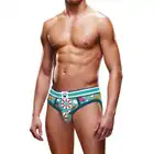 Prowler - Beach XL  Briefs. Slipy męskie o satynowym wykończeniu z wzorem inspirowanym plażowaniem 