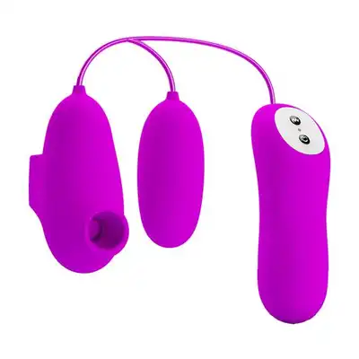 Pretty Love - Suction&amp;Vibro Bullets. Mini jajeczko z funkcjami wibracji i wieloma trybami ssania. Wyjątkowa stymulacja łechtaczki i sutków