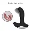 Boys Of Toys - Silicone Massager Black. Wibrujący stymulator prostaty z funkcją podgrzewania i ruchomą końcówką, sterowany na pilota