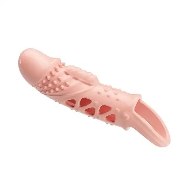Pretty Love - Cecelia Flesh.  Wibrująca nakładka na penisa ze stymulującymi wypustkami. Super stymulacja mężczyzn i kobiet