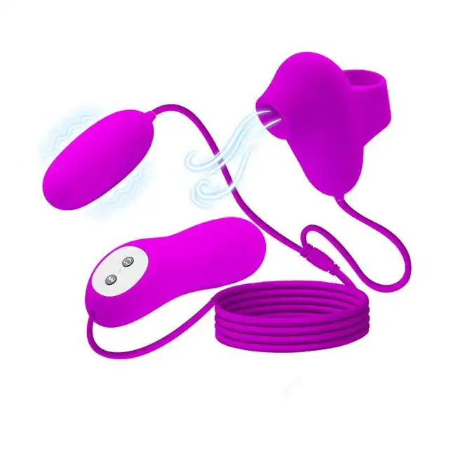 Pretty Love - Suction&amp;Vibro Bullets. Mini jajeczko z funkcjami wibracji i wieloma trybami ssania. Wyjątkowa stymulacja łechtaczki i sutków