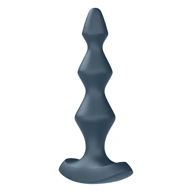 Satisfyer - Lolli Plug 1 Black - czarny wibrator analny o stożkowym kształcie. Mocne dwa silniki! 