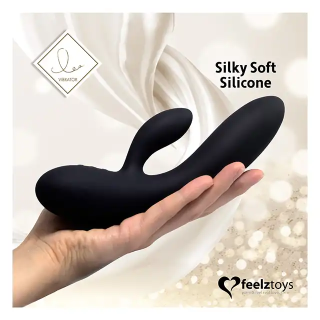 FeelzToys - Lea Black Glitter - luksusowy wibrator. Perfekcyjna stymulacja dzięki dwóm niezależnie sterowanym silnikom 