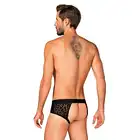 Obsessive - Azmeron Jockstrap L/XL - męska bielizna w klasycznej czerni z seksownie otwartym tyłem 