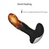 Boys Of Toys - Silicone Massager Black. Wibrujący stymulator prostaty z funkcją podgrzewania i ruchomą końcówką, sterowany na pilota