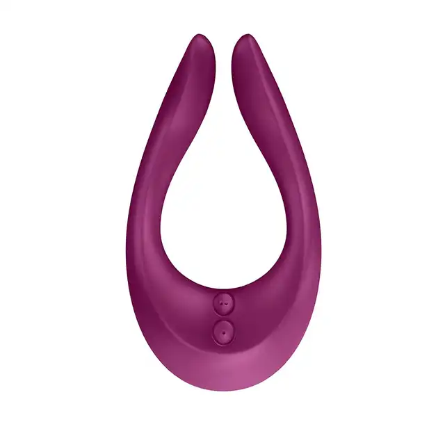 Satisfyer - Partner Multifun 2 Deeprose - wielofunkcyjny wibrator w pięknym kolorze. Przyjemność solo lub z partnerem 
