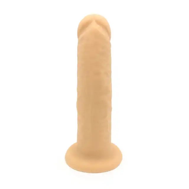 Kiotos Cox - Flesh 041 Silicone.  Silikonowe teksturowane dildo 23 cm ze stymulacją punkgu G. Mocna przyssawka