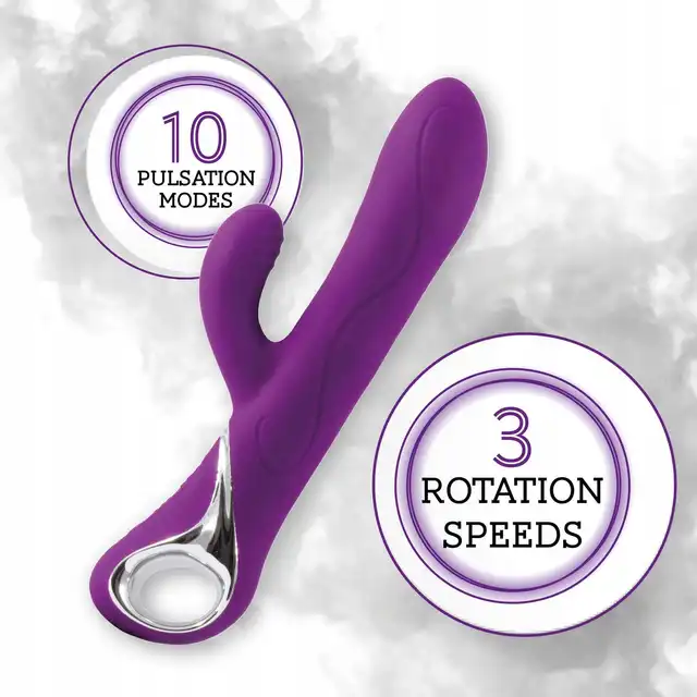 Lovers Premium - Venus Purple. Stylowy wibrator z króliczkiem jakości premium, jednoczesna stymulacja punktu G i łechtaczki
