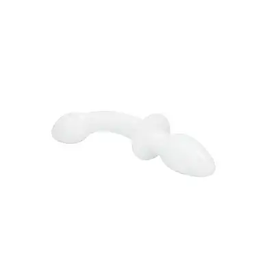 Crystalino - Doubler White - dwustronne szklane dildo. Nietłukące oraz nieporowate! 