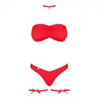 Obsessive - Kissmas Set L/XL. Zmysłowy komplet bielizny świątecznej. Uzupełniony ponętnymi dodatkami nada Ci seksapilu