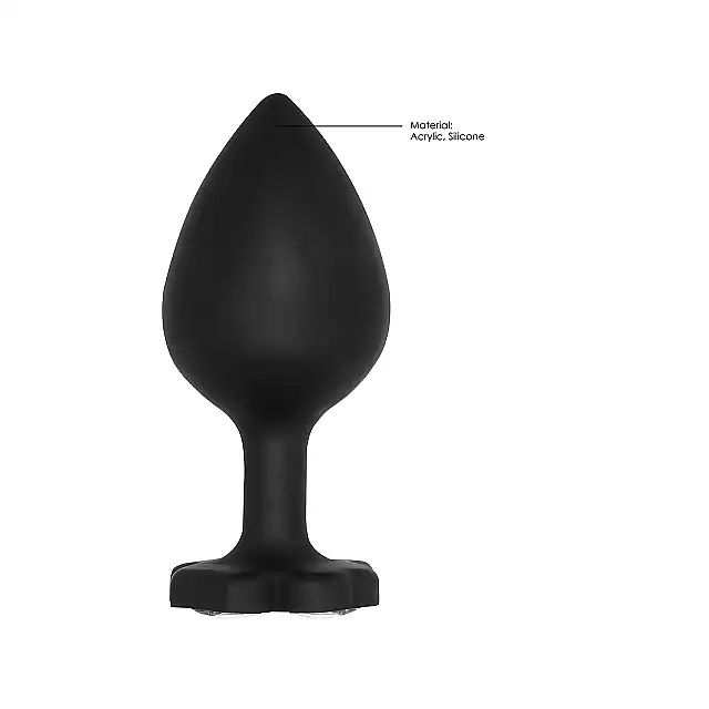 Ouch! - XL Lucky Diamond Plug. Klasyczny silikonowy korek analny z pięknymi diamentami w podstawie. Poznaj szczęście jakie płynie z użytku tej czterolistnej koniczyny